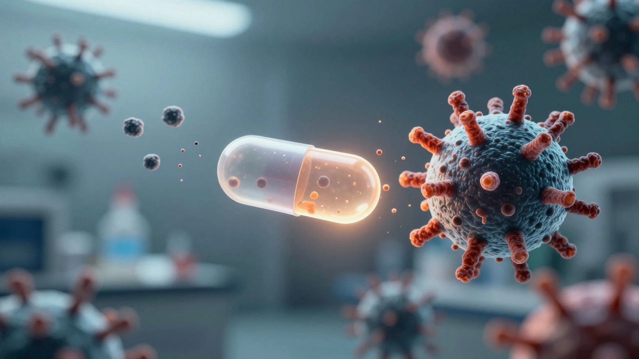 3D render of antibiotic-resistant superbugs surviving drug treatment