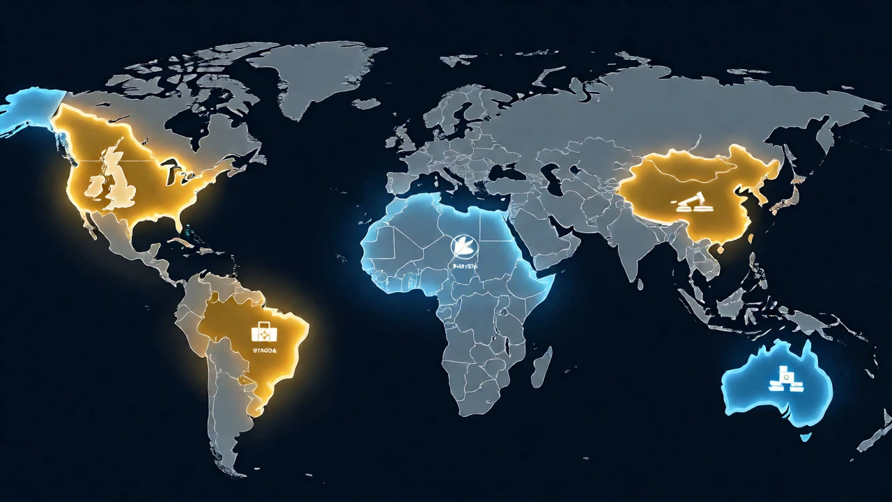 Glowing world map highlighting safe countries for plastic surgery