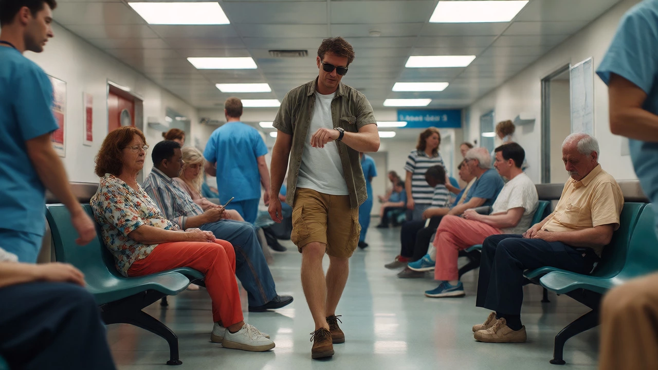 Tourist waiting in UK hospital A&amp;E department